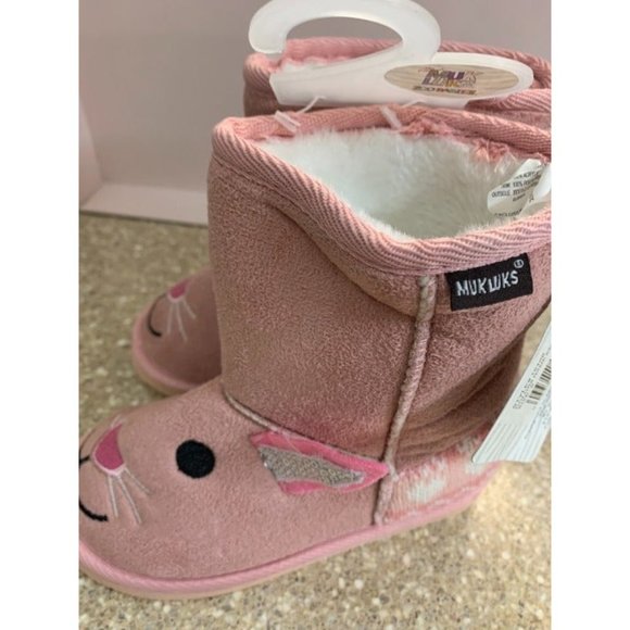 NWT MUKS LUKS Pink Bonnie Bunny Boot - Girls SIZE 9 - Picture 3 of 11